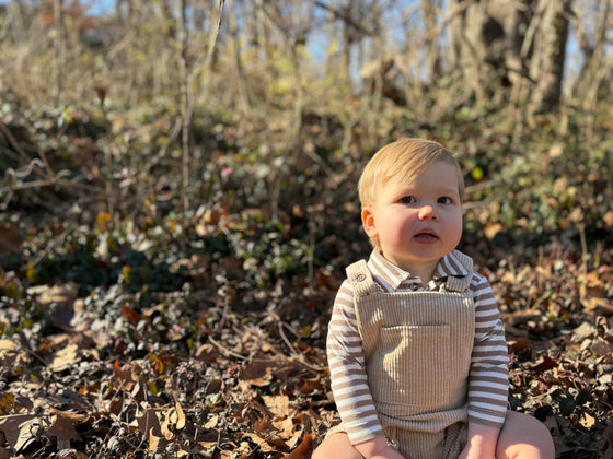 GALLEON Tan Chunky Cord Overalls