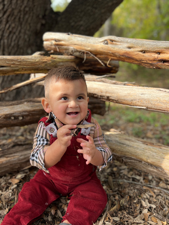 JASPER Brown/Black/Red Woven Onesie