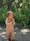 KINGSTON Pumpkin/Beige Double Stripe Polo Romper