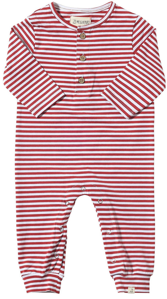 Rust/White Stripe MASON Romper