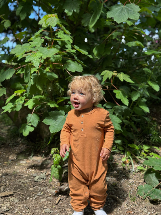 MASON Burnt Orange Rib Romper