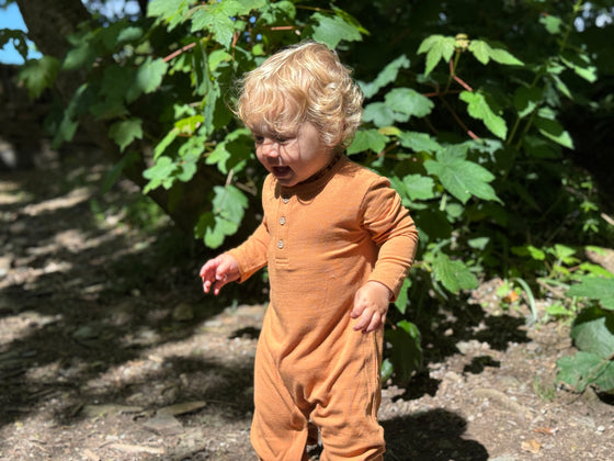 MASON Burnt Orange Rib Romper