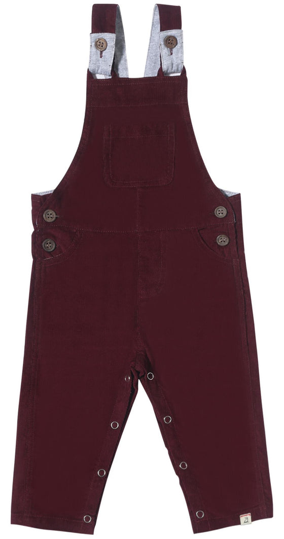 Burgundy HARRISON Cord Overalls