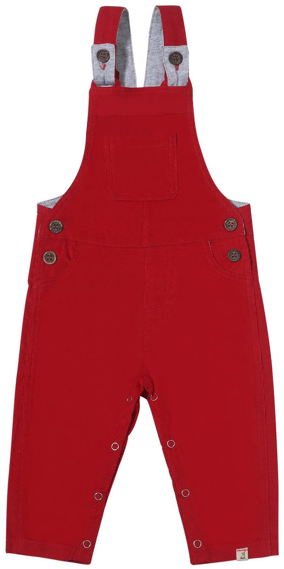 Red HARRISON Cord Overalls