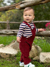 Burgundy HARRISON Cord Overalls