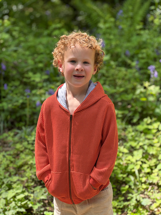 BELLAMY Pumpkin Knitted Hooded Tops
