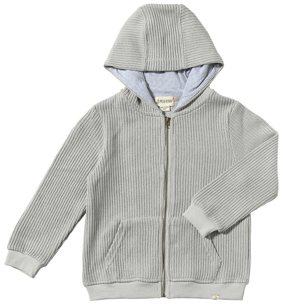 BELLAMY Grey Knitted Hooded Tops