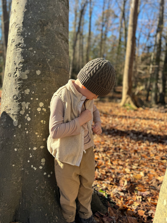 Beige GILT Sherpa Vest