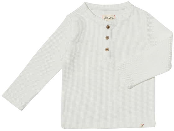 HARVARD White Waffle Henley