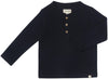 HARVARD Navy Waffle Henley