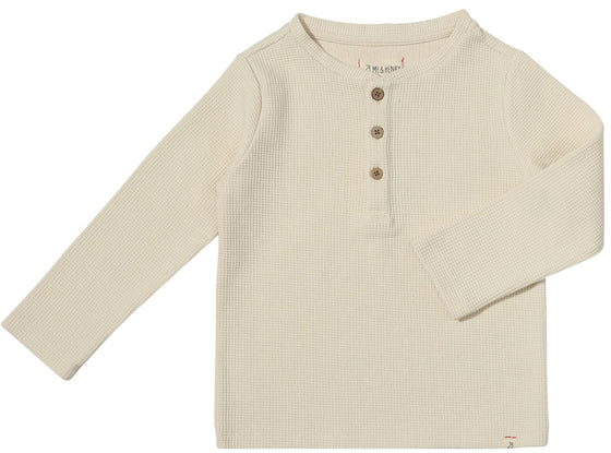 HARVARD Cream Waffle Henley