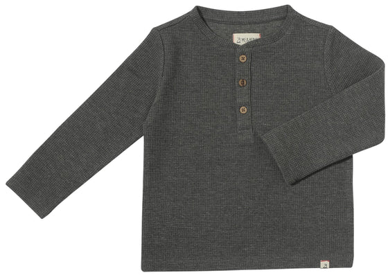 HARVARD Charcoal Waffle Henley