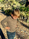 Green ADAMS Ribbed Henley