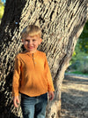 Burnt Orange ADAMS Ribbed Henley