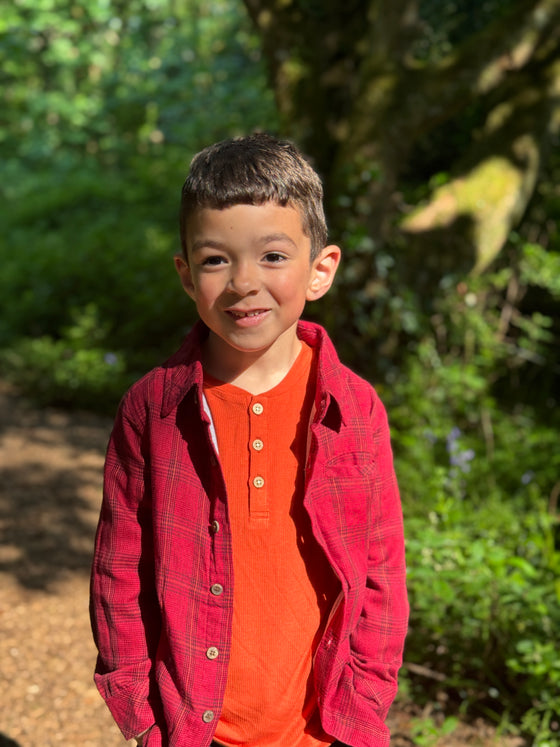 ADAMS Pumpkin Ribbed Henley