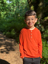ADAMS Pumpkin Ribbed Henley