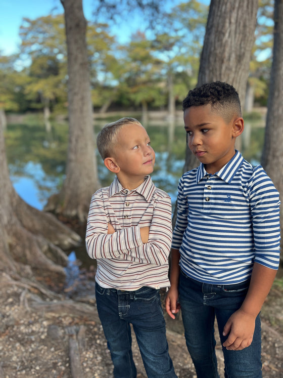 Blue/White SPENCER Polo