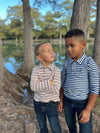 Grey/Brown/Black Stripe MIDWAY Polo