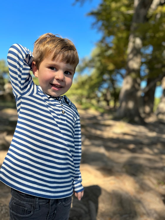 Blue/White SPENCER Polo