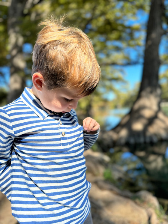 Blue/White SPENCER Polo