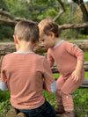 Rust/White Stripe MASCOT Henley