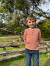 Rust/White Stripe MASCOT Henley