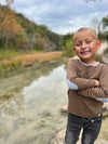 Tan/Black Stripe MASCOT Henley