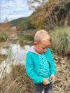 Turquoise/Teal Stripe MASCOT Henley