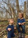 Navy/Blue Stripe KINGSTON Polo Romper