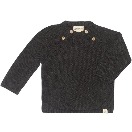 Charcoal MORRISON Baby Sweater