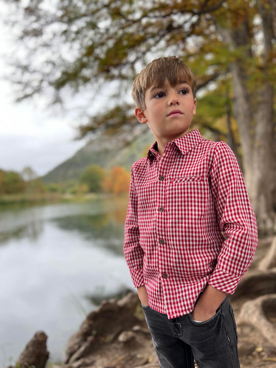 Red Micro Plaid ATWOOD Woven Shirt