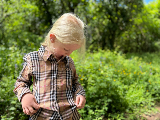 ATWOOD Brown/Black/Red Plaid Woven Shirt