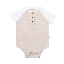  LEAGUE Beige/White Striped Raglan Onesie