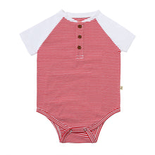  LEAGUE Red/White Striped Raglan Onesie