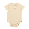 JIBE Cream Ribbed Onesie