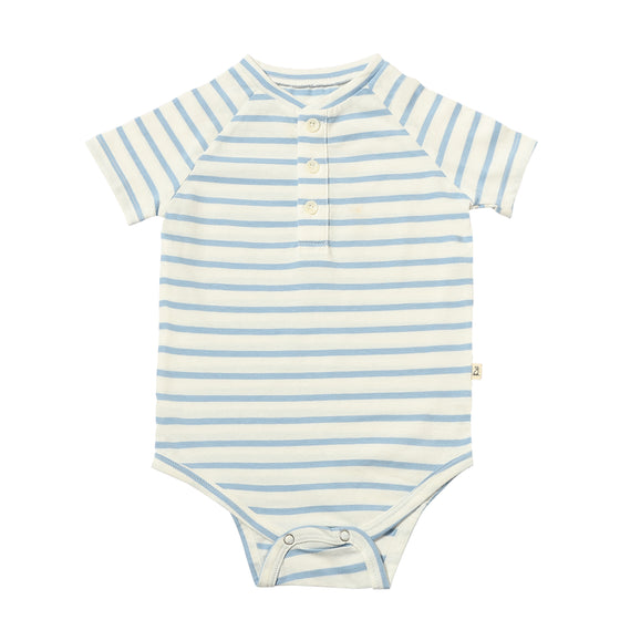 RAGLAN Blue/White Stripe Onesie