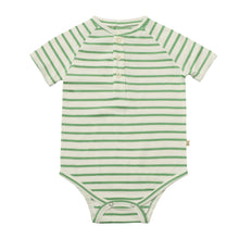  RAGLAN Green/White Stripe Onesie