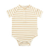 RAGLAN Beige/White Stripe Onesie