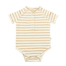  RAGLAN Beige/White Stripe Onesie