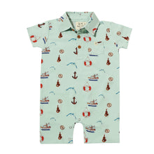  MOLOKAI Blue Nautical Printed Romper