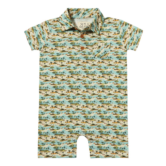 MOLOKAI Blue Islands Printed Romper