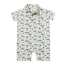  MOLOKAI Navy Boats Printed Romper