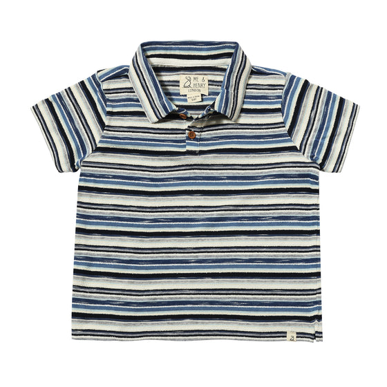 ADMIRAL Navy/Blue Stripe Polo