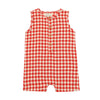 CABIN Red/Cream Plaid Playsuit