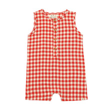  CABIN Red/Cream Plaid Playsuit