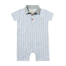  SANDY Blue/White Stripe Woven Romper