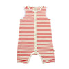 PABLO Red/White Ribbed Playsuit