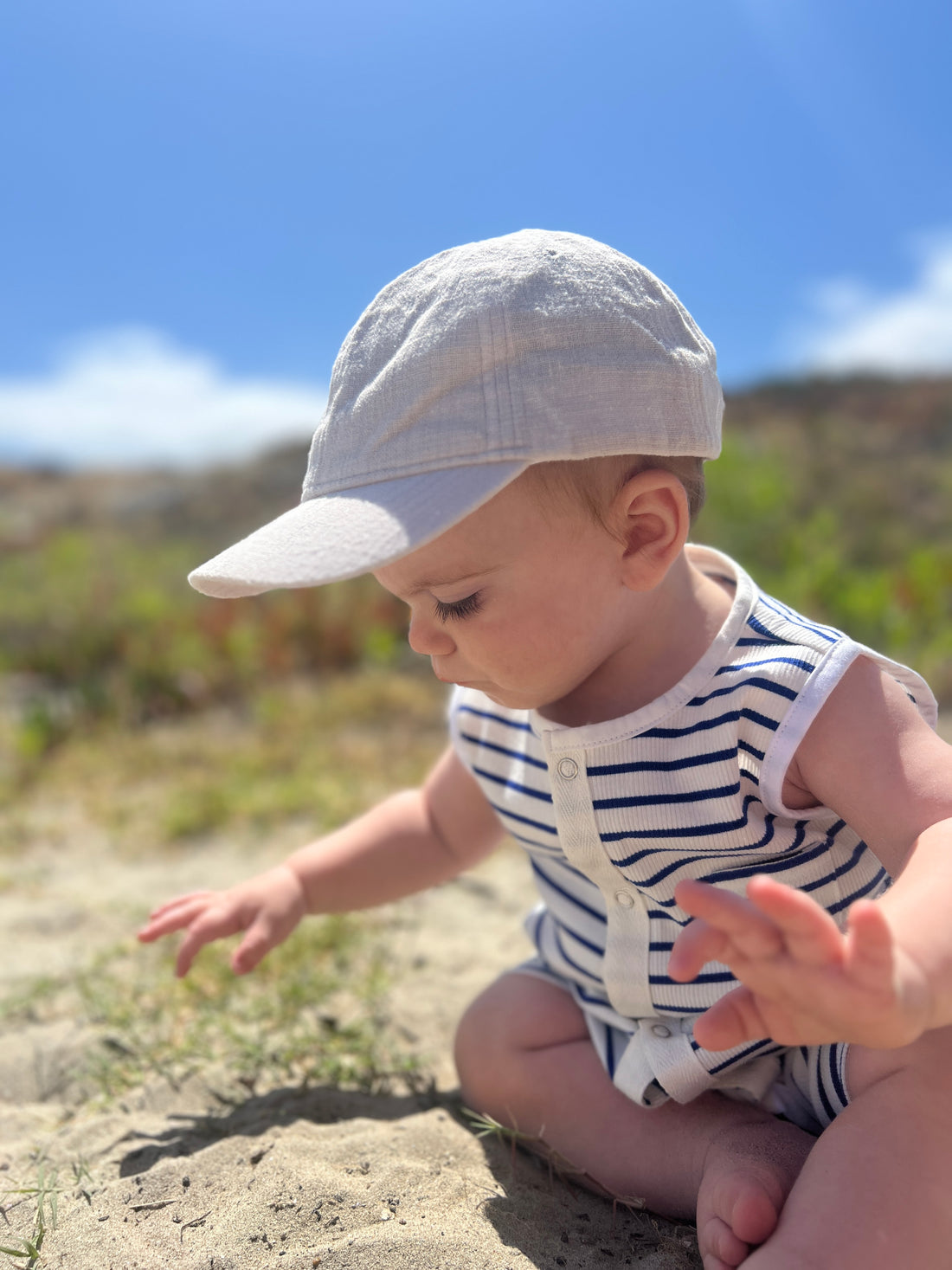  royal, white, ribbed, playsuit, navy, bucket, hat, cool, look, spring,summer, henry.