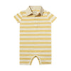 SALTASH Beige/White Stripe Polo Romper