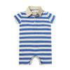 SALTASH Royal/White Stripe Polo Romper